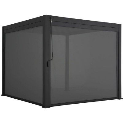 SWEEEK Pergola bioclimatique 3x3 avec 2 stores anthracite
