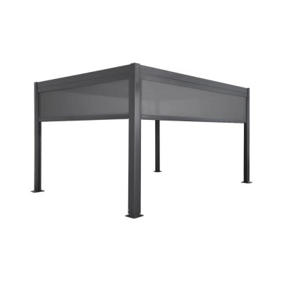 SWEEEK Pergola bioclimatique. Aluminium et acier. 3x4m avec store 3m + store 4m 