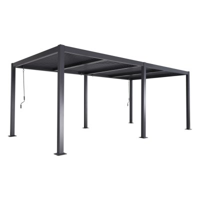 SWEEEK Pergola bioclimatique, aluminium et acier 3x6m