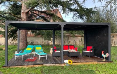HABRITA Pergola bioclimatique ALUMINIUM XXL 21,52 m2 - 