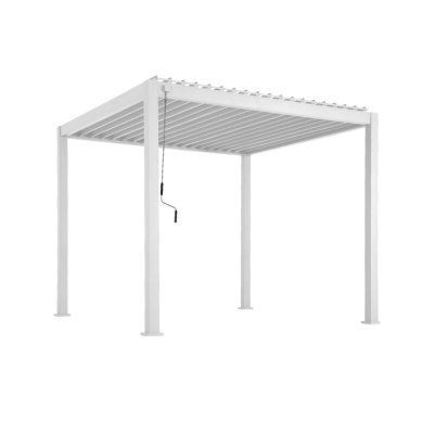 SWEEEK Pergola bioclimatique blanc, 3x3m, aluminium