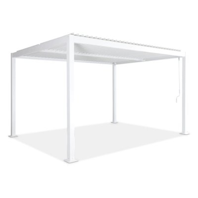 SWEEEK Pergola bioclimatique blanche. Aluminium et acier. 3x4m. Lames orientables 