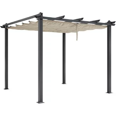 NO NAME Pergola en aluminium CORDOBA - Beige - 3 x 3 m 