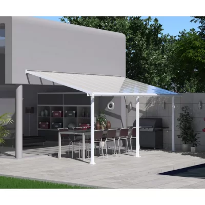 PALRAM Pergola Olympia 3x5  Longueur : 5.46 m, Largeur : 2.95 m Blanc