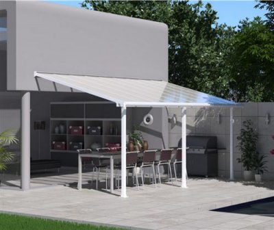 PALRAM CANOPIA Pergola Olympia 3x5 Palram Longueur : 5.46 m, Largeur : 2.95 m Blanc