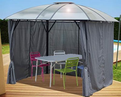 HABRITA Pergola pour terrasse ou balcon Gl 3630 al, aluminium gris anthracite