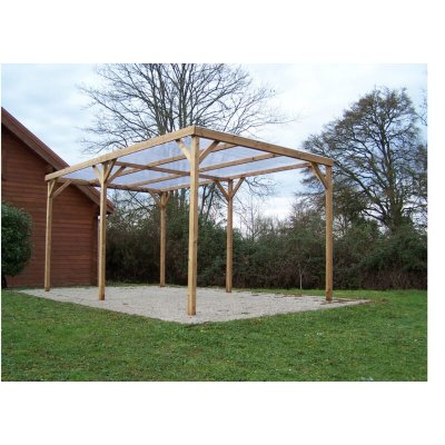 HABRITA Pergola THO0 en bois thermo chauff&eacute; 15,10 m&sup2;