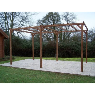 Pergola Thonon En Bois Thermo Chauff&eacute; Sans Couverture 14,80 M&sup2;
