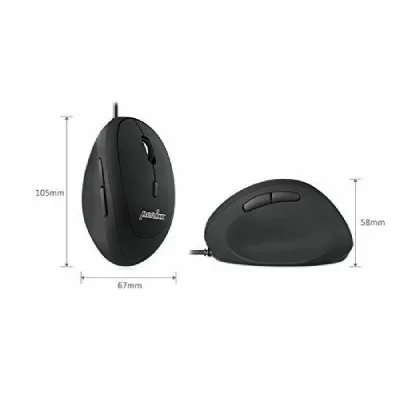 PERIXX  Perimice-519 Souris ergonomique USB optique noir 6 Boutons 1600 dpi ergonomique