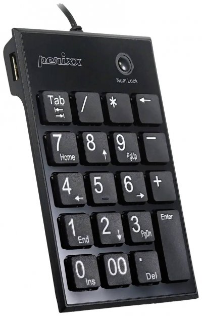 PERIXX  PERIPAD-202 H B USB Pav&eacute; num&eacute;rique touches multim&eacute;dia noir