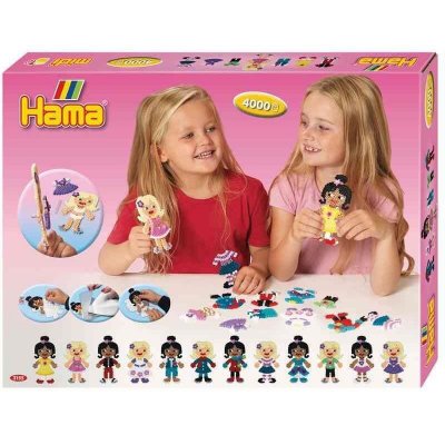 HAMA Perles &agrave; repasser midi 'Poup&eacute;e &agrave; habiller', coffret