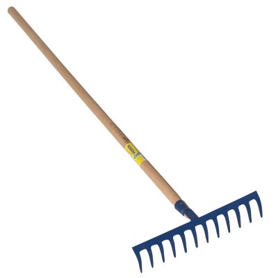 OUTILS PERRIN PERRIN - R&acirc;teau forg&eacute; 12 dents courbes manche bois 1,5 m