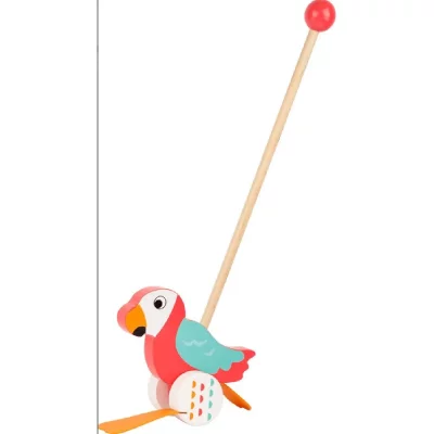 SMALL FOOT Perroquet &agrave; pousser &laquo; lori &raquo; en bois