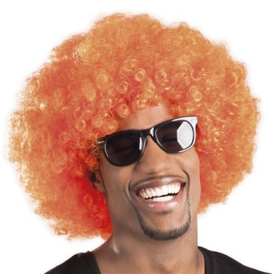 BOLAND Perruque - Afro - Orange - Adulte - Mixte - Int&eacute;rieur