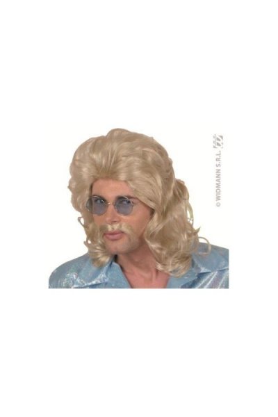 WIDMANN Perruque Annees 70 Blonde Avec Moustaches