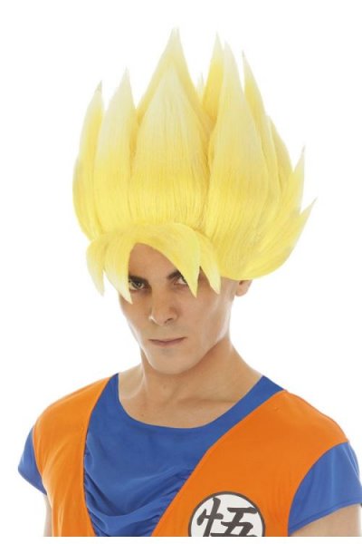 CHAKS Perruque Sangoku Super Saiyan Licence Officielle Dragon Ball Z&trade; - Jaune - Taille Unique 