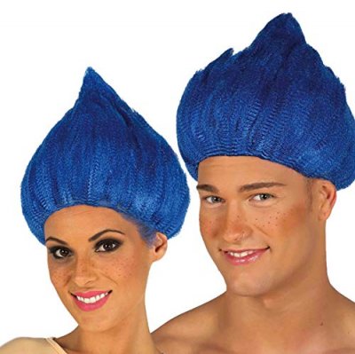 FIESTAS GUIRCA, S.L. Perruque troll bleue adulte - Bleu - Taille Unique