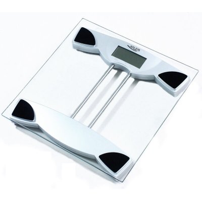 ADLER P&egrave;se personne AD8124 - Charge max 150 kg - Verre tremp&eacute; - Pr&eacute;cision 100g