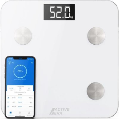 ACTIVE ERA P&egrave;se-Personne Connect&eacute; - - Blanc - 15 Mesures - Synchronisation Bluetooth - 180 kg