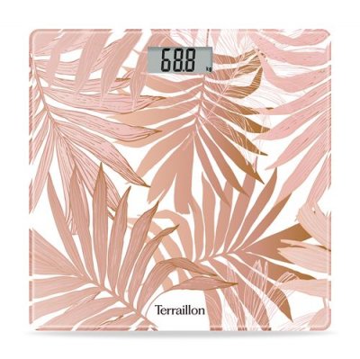 TERRAILLON P&egrave;se-personne &eacute;lectronique  V&eacute;g&eacute;tal Home Gold Rose
