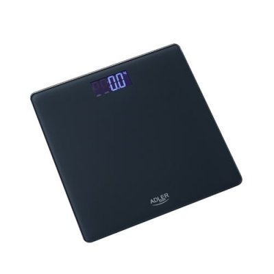 ADLER P&egrave;se personne noir  AD 8157 - en verre tremp&eacute; - pr&eacute;cision 100g