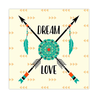AMERICAN EDUCATIONAL PRODUCTS Petit cadre en bois Collection Apache - Dream Love