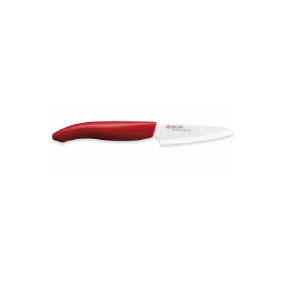 KYOCERA Petit couteau d&rsquo;office, lame blanche 7,5 cm manche rouge 