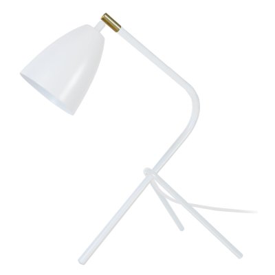 TOSEL Petit larsen - lampe de bureau tr&eacute;pied m&eacute;tal blanc