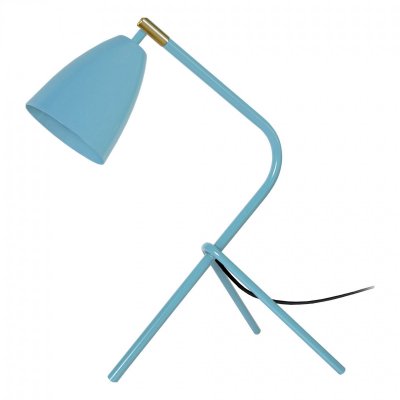 TOSEL PETIT LARSEN - Lampe de bureau tr&eacute;pied m&eacute;tal bleu