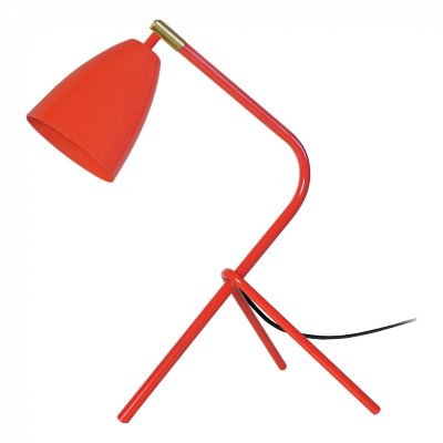 TOSEL PETIT LARSEN - Lampe de bureau tr&eacute;pied m&eacute;tal orange