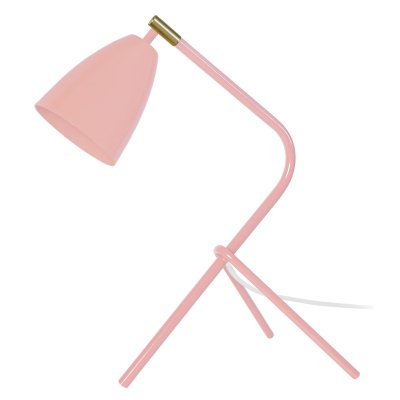 TOSEL PETIT LARSEN - Lampe de bureau tr&eacute;pied m&eacute;tal saumon