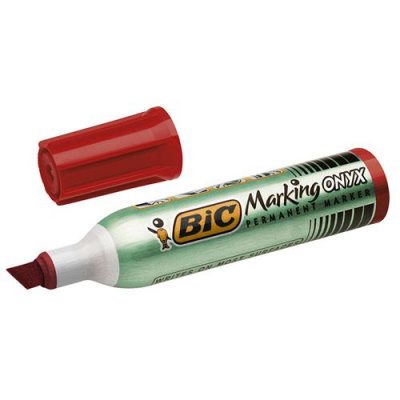 BIC Petit Marqueur Rouge Pointe Biseautee Onyx 