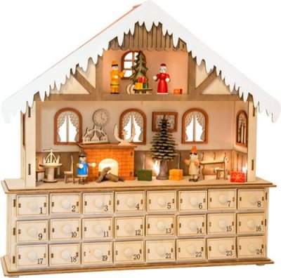 SMALL FOOT Petit Pied En Bois Calendrier De L'avent Magique Maison De No&euml;l