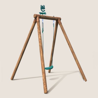 SOULET Petit portique HANNA en bois 1 agr&egrave;s balan&ccedil;oire - H. 190cm