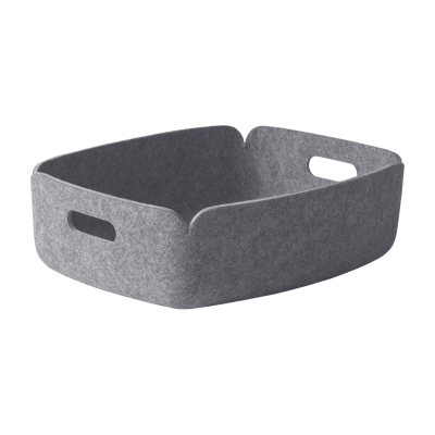 MUUTO Petit rangement - RESTORE TRAY Feutre polym&egrave;re Gris L 40cm x P 31cm x H 12cm