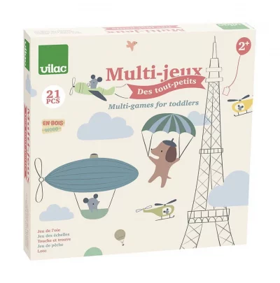 VILAC Petit Train en bois Les Animaux Andy Westface &reg;