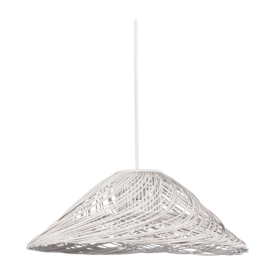 FORESTIER Petite suspension rotin blanche Satelise - 