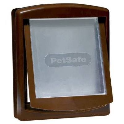 PETSAFE  Porte &agrave; 2 voies pour chiens 755 Medium 26,7 x 22,8 cm Marron