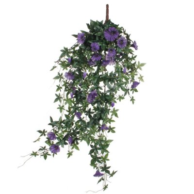 P&eacute;tunia plante artificielle suspendue violet fonc&eacute; H80