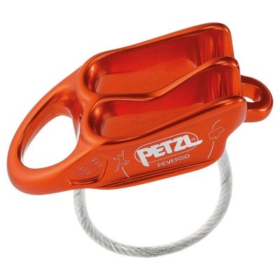 PETZL  Assureur descendeur escalade Reverso Rouge Orange Unique
