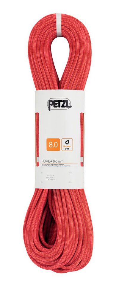 PETZL  Corde Double Rumba Rouge 8Mm X 50M Demi Adulte Unisexe, One Size