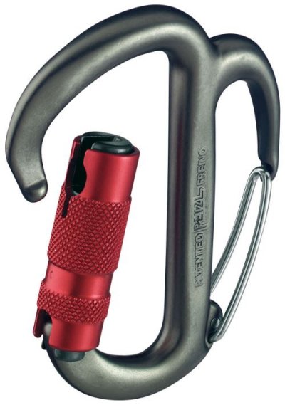 PETZL  M42 FREINO Mousqueton avec &eacute;peron &agrave; Friction pour descendeurs