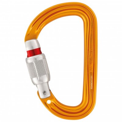 PETZL  Mousqueton escalade Sm D Screw-lock Orange Unique