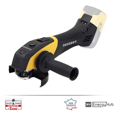 PEUGEOT  Meuleuse d'angle - Energygrind-18VBL -18 V - Vitesse de rotation 3000-75