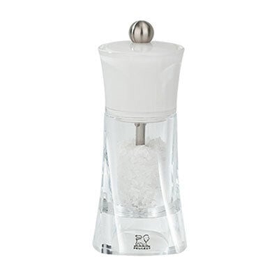 PEUGEOT  - Moulin &agrave; sel manuel en acryl couleur blanc 14 cm