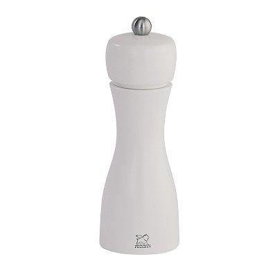 MANUTAN Peugeot - Moulin &agrave; sel manuel en bois couleur blanc mat 15 cm