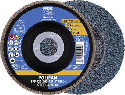 PFERD  67666125 z psf steelox disque segment&eacute; diam&egrave;tre 125 mm &oslash; de per&ccedil;age 22.23 mm 10 pc(s)