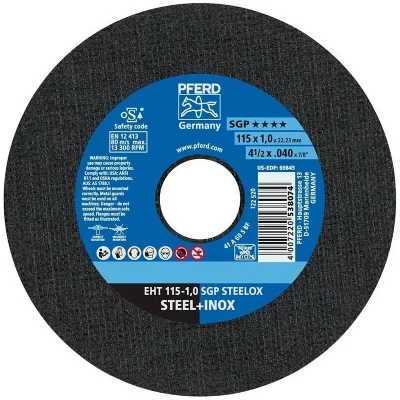 PFERD  - Disque &agrave; tron&ccedil;onner sg-plus a plat Inox &oslash; mm: 125 - Ep. mm: 1
