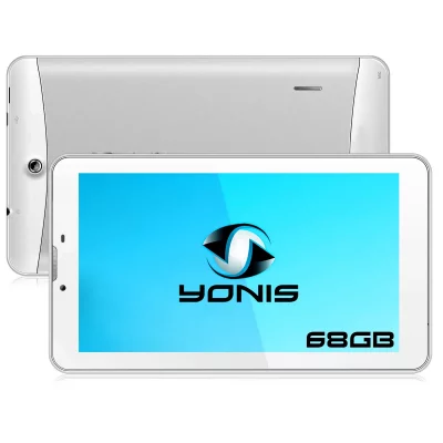 YONIS Phablette Num&eacute;rique Ecran Tactile 7 Pouces Android Dual Sim Octa Core 68Go Blanc