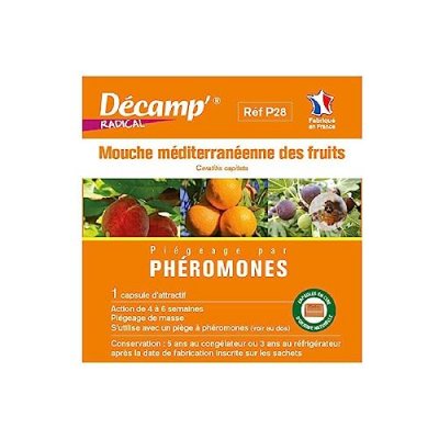 DECAMP Ph&eacute;romones mouche m&eacute;diterran&eacute;enne des fruits Bo&icirc;te de 2 capsules